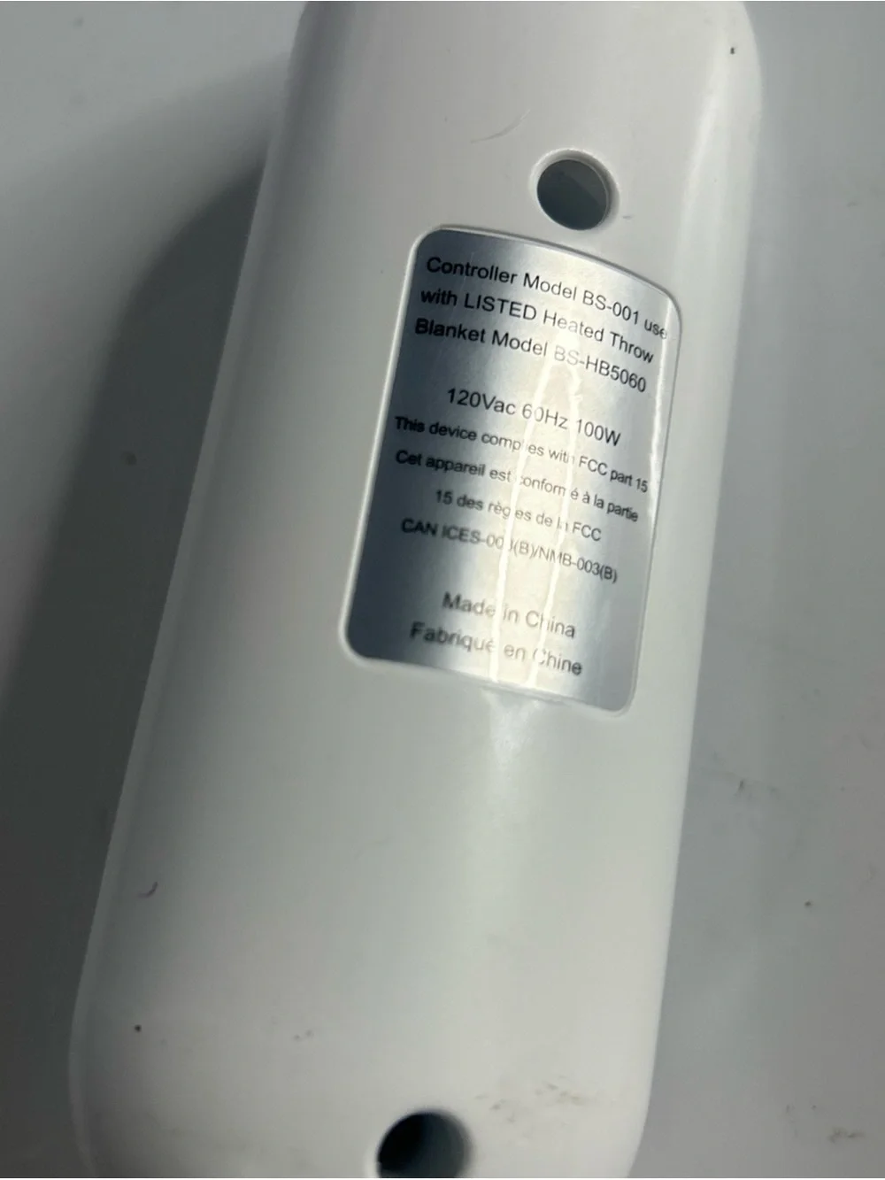 Bedsure Remote Heat Controller Model BS-001 For Throw Blanket Model BS-HB5060